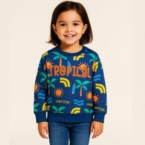 Unisex Printed Navy  Sweatshirt