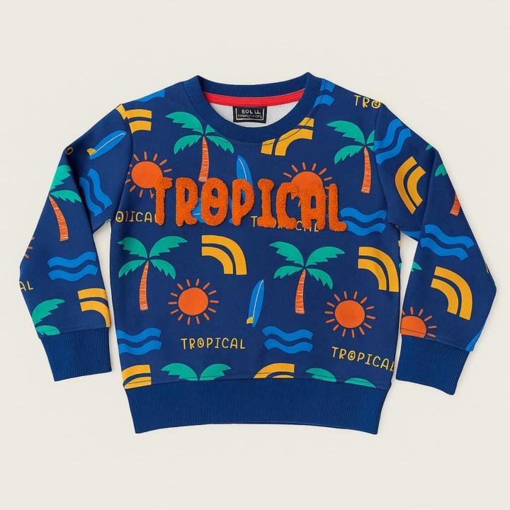 Unisex Printed Navy  Sweatshirt