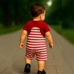 Two piece dungree and T-shirt & dungree