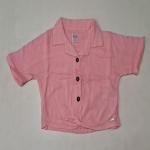 pink linen crop top girls