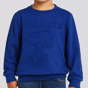 Boys Self Embosed Print Regular Fit Sweatshirt