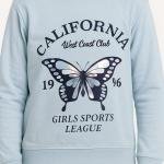 Girls Typographic Print Regular Fit Sweatshirt