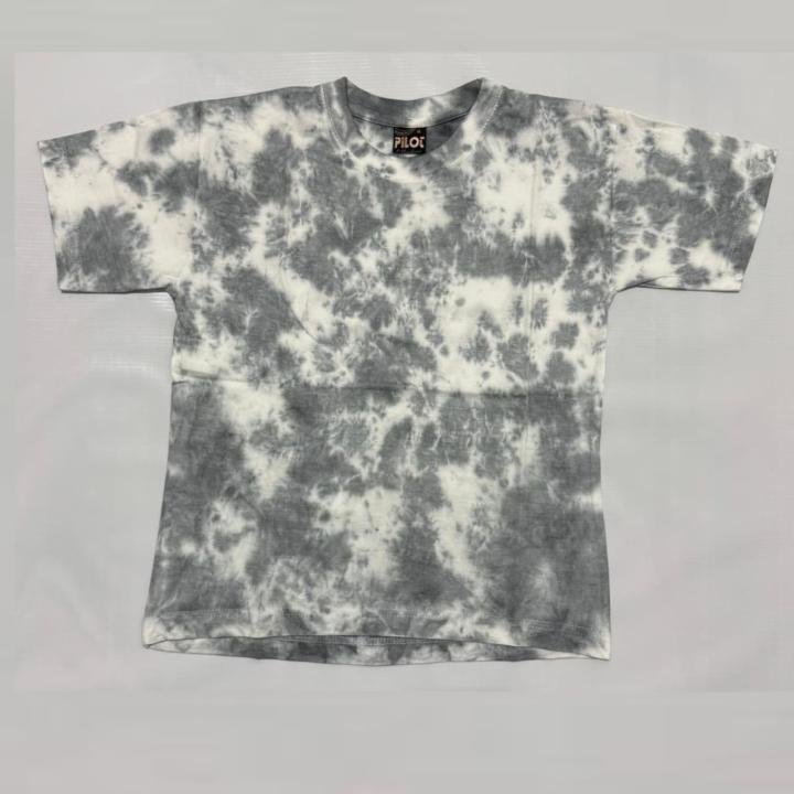 Cool Grey & White Tie-Dye T-Shirt for Kids | Stylish Unisex Cotton Tee